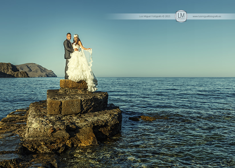 Boda en Úbeda realiza post-boda en Almería, Cabo de Gata 